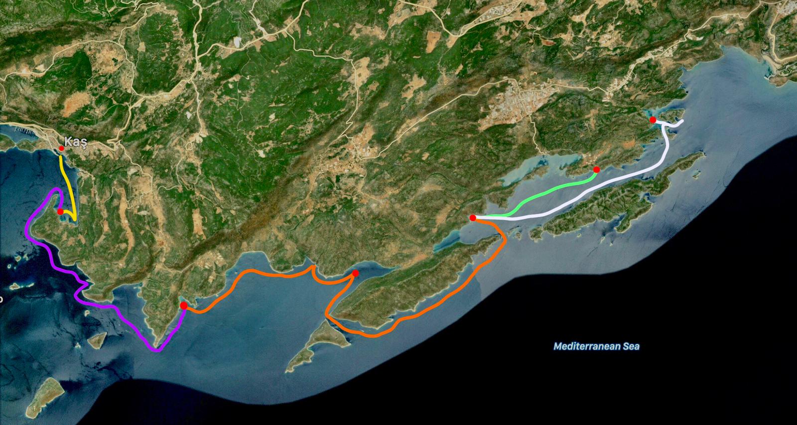 Coast of Light Sea Kayaking Tour Map